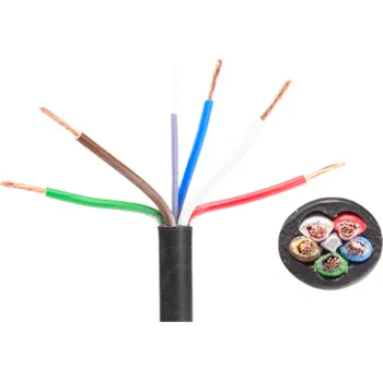 elektrický kabel Kabel 5x0,75, hnědá/ bílá/ červená/ zelená/ modrá, metráž