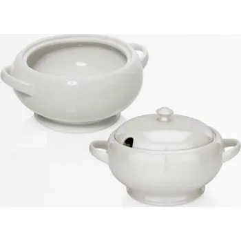Nádobí PGX 4979 251 Polévková mísa bílá s poklicí