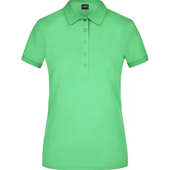 Dámské triko s límečkem elastic JAMES NICHOLSON JN709 LIME GREEN XXL