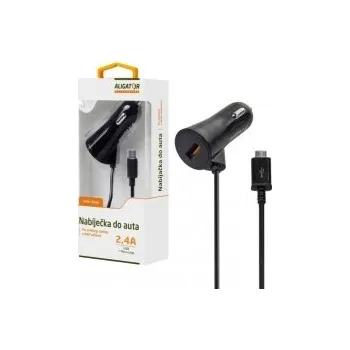 Aligator CHA0004 nabíječka do auta microUSB s USB