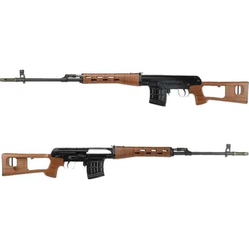 Airsoftová zbraň WE SVD GBB celokov, blowback - imitace dřeva