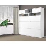 Nabytekmorava Sklápěcí postel VS1056 MAX, 200x140cm barva lamina: Bílá 113, matrace: bez matrace, varianta dveří: lesklé