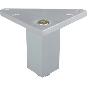 Nábytkové kování Strong Nábytková nožka hranatá s rektifikací 30 x 100 eloxovaný hliník