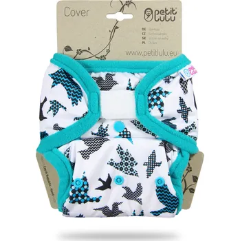 Plenkové kalhoty Petit Lulu s.r.o. Tyrkysoví ptáčci - svrchní kalhotky sz