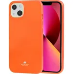 Goospery lesklý kryt z měkkého plastu pro iPhone 13 - neonově oranžový