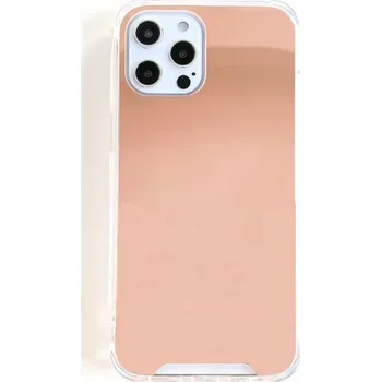 Pouzdro na mobilní telefon Kryt se zrcadlovým povrchem pro iPhone 13 Pro Max - růžovozlatý