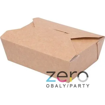 Jednorázové nádobí Lunch box papírový 1.600 ml - přírodní