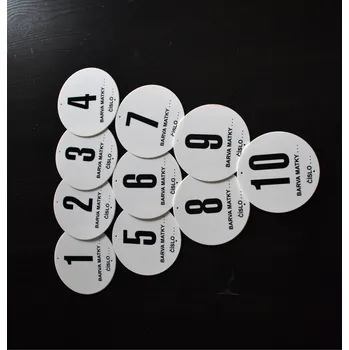 Kruhová úlová čísla - řada 1 - 10 (Plastová čísla na včelí úly)