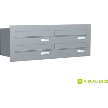 Železářství Poštovní schránka B-047 - pro zazdění s čelní deskou - lakovaná - RAL 8017 MAT. - HNĚDÁ ČOKOLÁDOVÁ