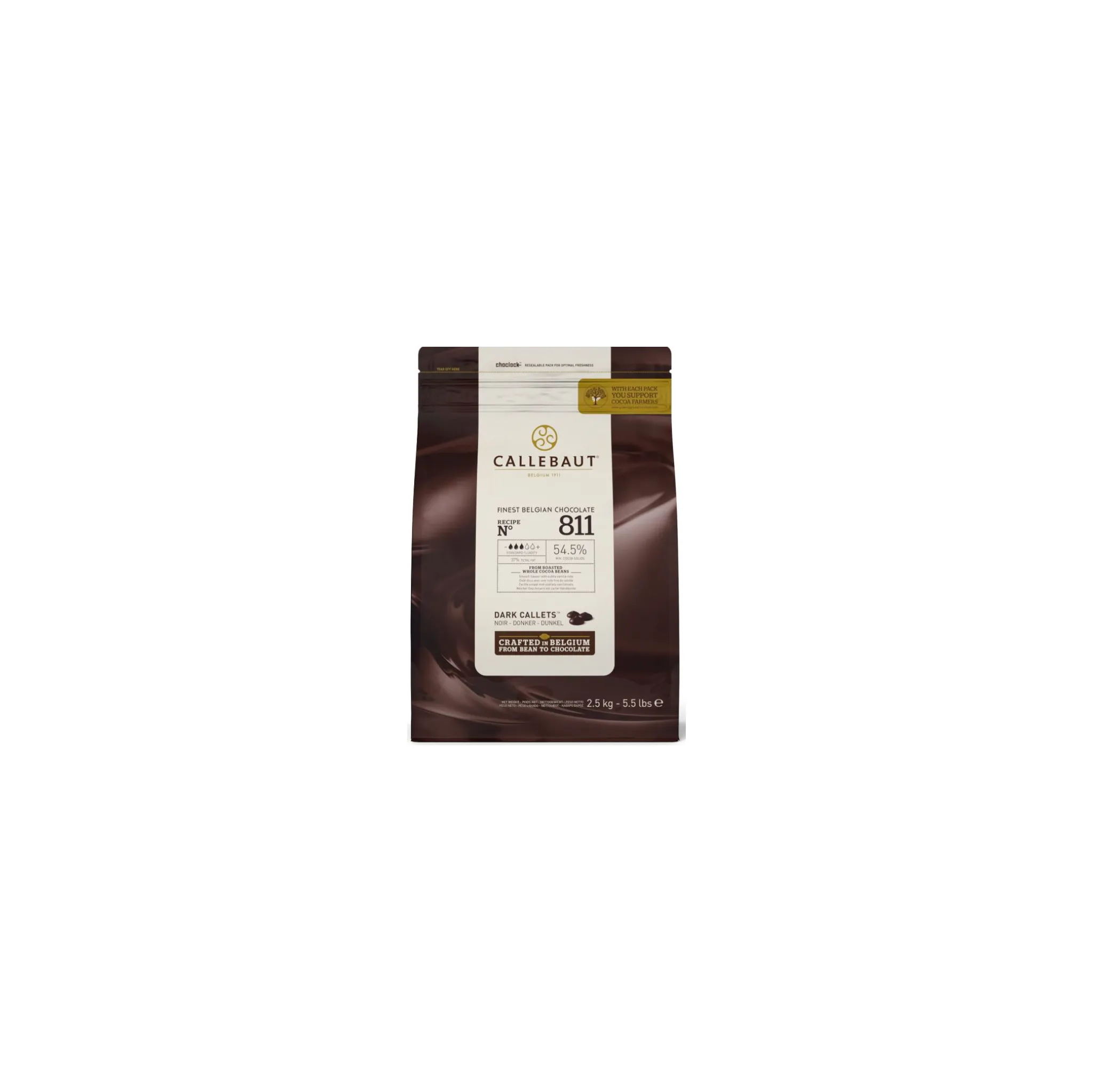 Fotografie 1 - Čokoláda Callebaut Dark Callets 54,5 % 2,5 kg