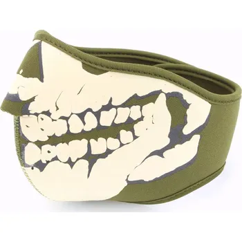 Karnevalová maska 101 INC Neoprenová maska na airsoft "3D lebka" - Zelená