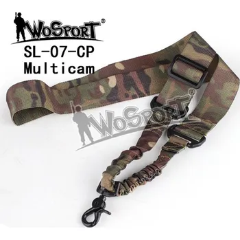 Airsoft Wosport Taktický 1-bodový popruh bungee - 1 karabina - MC