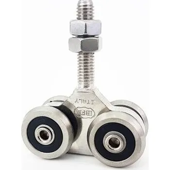 IBFM Vozík 331P - 24 INOX - nerezový 4 kolečkový vozík pro závěsná posuvná vrata, zatížení 2 vozíků 85kg