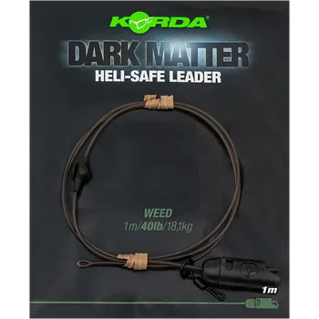 Korda Koncová Montáž Dark Matter Leader Heli Safe 18,1 kg 1 m - Weed