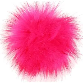 Bambule kožešinová, 13cm, neonově růžová, NP-02