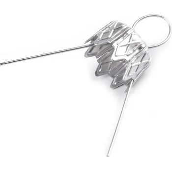 Vánoční dekorace Očka na baňky / záponky s kaplíkem, barva 3 791/253/001 stříbrná