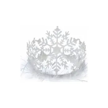 Party dekorace Diadém - korunka sněhová vločka - Vánoce