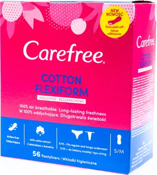Hygienické vložky Carefree Cotton Flexiform  56 ks