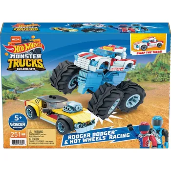 Hračka Hot Wheels MEGA CONSTRUX HOT WHEELS RODGER DODGER A ZÁVODĚNÍ
