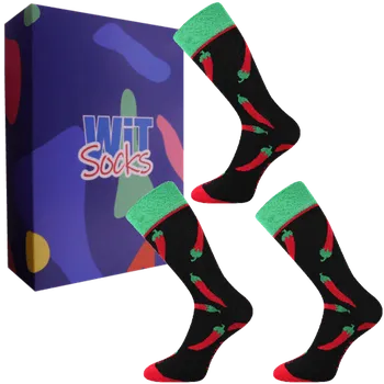 Pánské ponožky Dárkový set - Chilli - velikost 43-46 (Velikost 43-46)