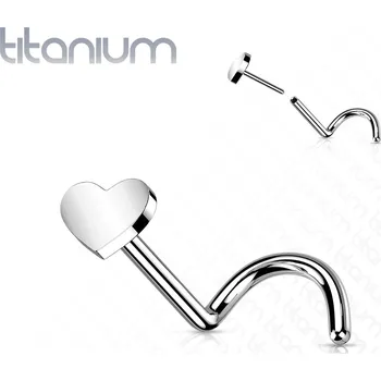 Piercing Šperky4U PUSH IN piercing do nosu TITAN, 0,8 x 6 mm - TIT1183