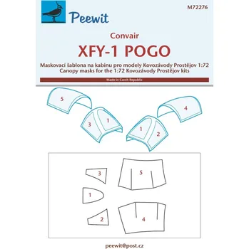 Plastikový model 1/72 Canopy mask Convair XFY-1 Pogo (KP)