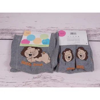 Chlapecké oblečení CNB BERLIN Teplé termo punčocháčky DE 60316 šedé se lvíčkem velikost oblečení - děti: 62/68