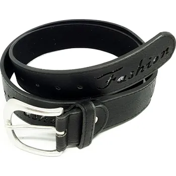 Opasek Luxusní dámský pásek FASHION kůže 220837-2 černá 90 cm / 95 cm