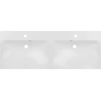 Umyvadlo EBS Palia Nábytkové dvojumyvadlo 121 x 46 cm, litý mramor - bílé