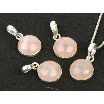 Přívěsek Kulatý přívěsek z růženínu Ag 925/1000