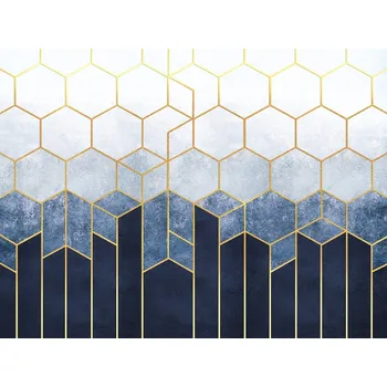 Fototapeta FTNS 1287 AG Design vliesová fototapeta 4-dílná Geometric Abstraction - Geometrická abstrakce, velikost 360 x 270 cm