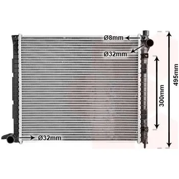 Motor automobilu Chladič, chlazení motoru VAN WEZEL 02002164