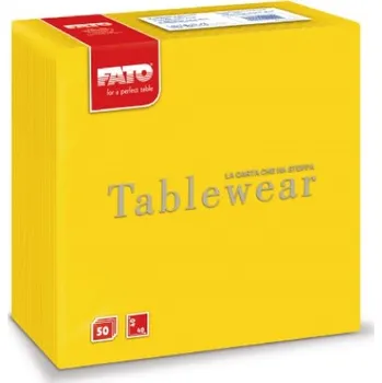 Papírový ubrousek Fato ubrousky 40x40/50 airlaid žluté