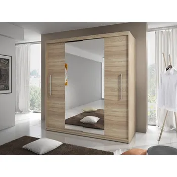 Šatní skříň Skříň kombinovaná Toronto se zrcadlem 204cm Dub sonoma