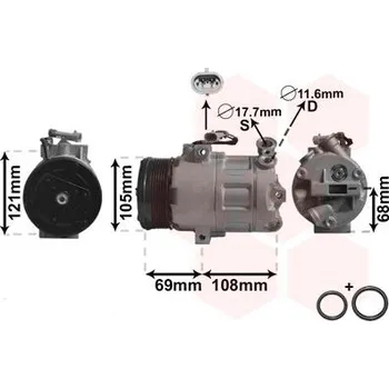 Kompresor klimatizace Kompresor, klimatizace VAN WEZEL 3700K358