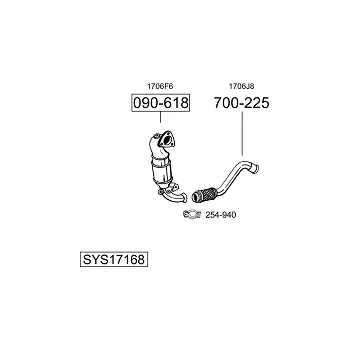 Katalyzátor katalyzátor Bosal 090-618