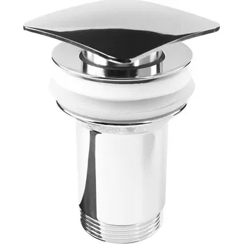 Sifon EBS Vtok umyvadlový Clic-Clack, hranatý, chrom