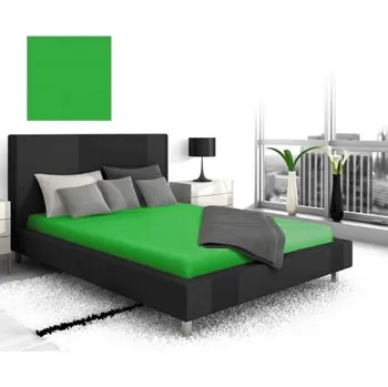 Prostěradlo Prostěradlo jersey zelená 20 - 180 x 200 cm dvoulůžko
