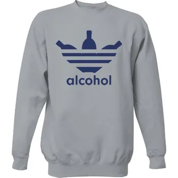 Pánská mikina Mikina bez kapuce Unisex s potiskem Alcohol pánské