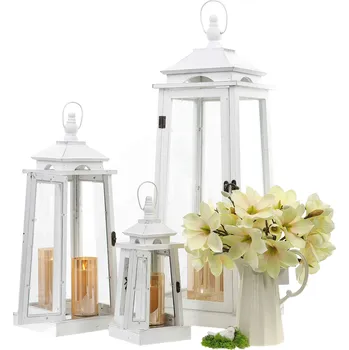 Lucerna Dřevěná lucerna MSL3145 - 37 cm