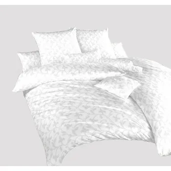 DADKA VRACOV Rokoko bílé povlak na přikrývku 200 x 200 cm zipový uzávěr