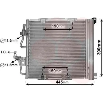 Klimatizace automobilu Kondenzátor, klimatizace VAN WEZEL 37005368