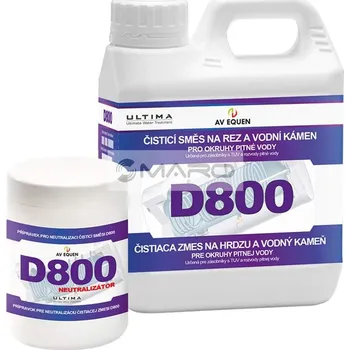 AV EQUEN Přípravek čistící na rez a vodní kámen pro okruhy s pitnou vodou, 1 litr + neutralizátor 0,75 kg, D800/01