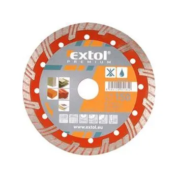 Řezný kotouč Kotouč diamantový řezný turbo plus, 180x22,2mm, suché i mokré řezání EXTOL-PREMIUM