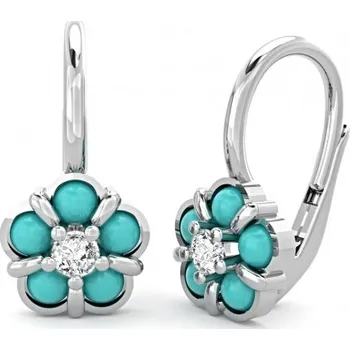 Náušnice Couple, Dívčí náušnice Tyria v bílém zlatě, 6680299-0-0-23