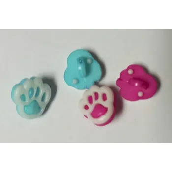 Knoflík Knoflík dětský tlapka růžová - 12 mm