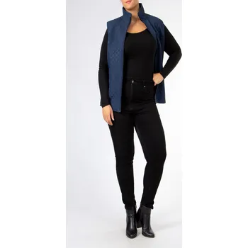 Dámská vesta Dámská vesta dlouhá se stojáčkem 220790-3 modrá XXL