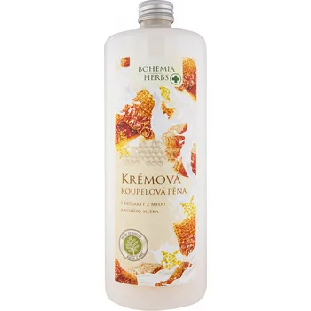 Kosmetika Koupelová pěna 1000 ml - Med a kozí mléko