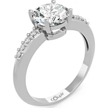 Prsten Couple, Elegantní prsten Joyce, bílé zlato se zirkony, vel.: 51, ø16,2 mm, 6660264-0-51-1