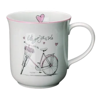 Velký porcelánový hrnek GOLEM "Dámské kolo" - 1,5 l